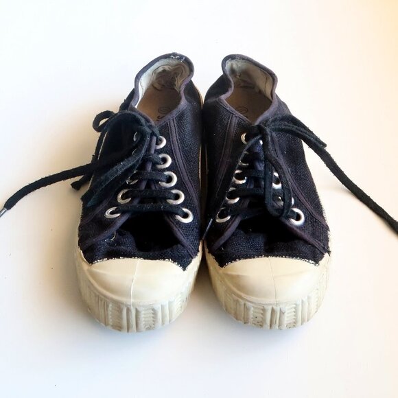 SPALWART Black & White Linen Lace-up Keds / Sneakers / Sports Shoes Size - Picture 13 of 15